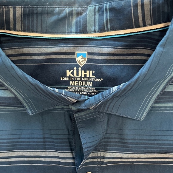 Kuhl Men's Blue Striped Shirt Size M - Picture 2 of 6